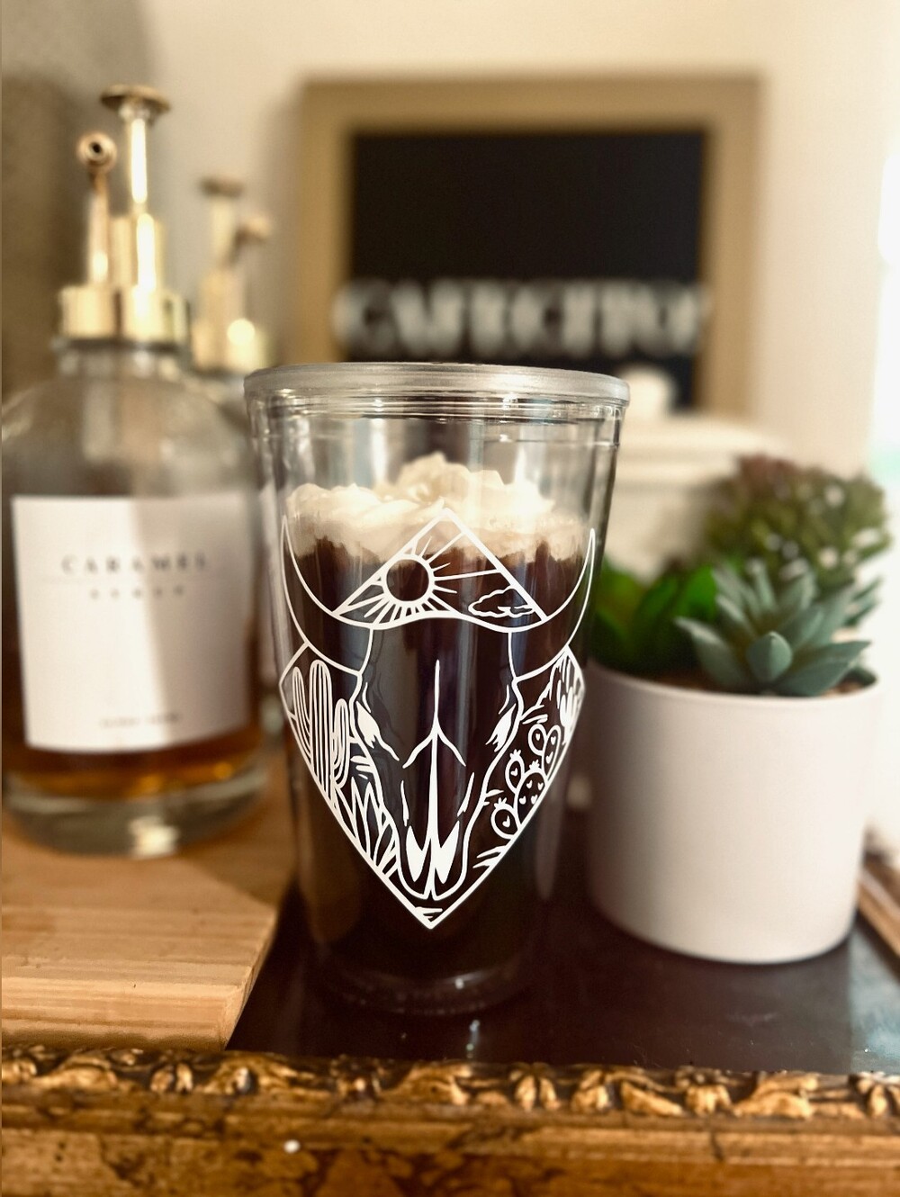 Desert Theme Acrylic Clear Cup